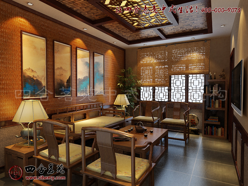 古色古韻的茶樓空間充溢著禪意 茶樓仿古裝修設(shè)計效果圖